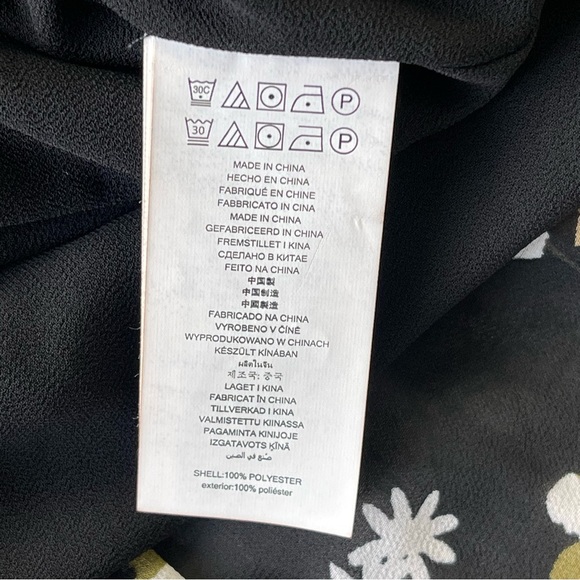 MICHAEL Michael Kors black green long sleeve mini dress fit & flare size M - Picture 12 of 14